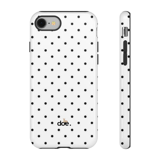White Polka Dot iPhone Case
