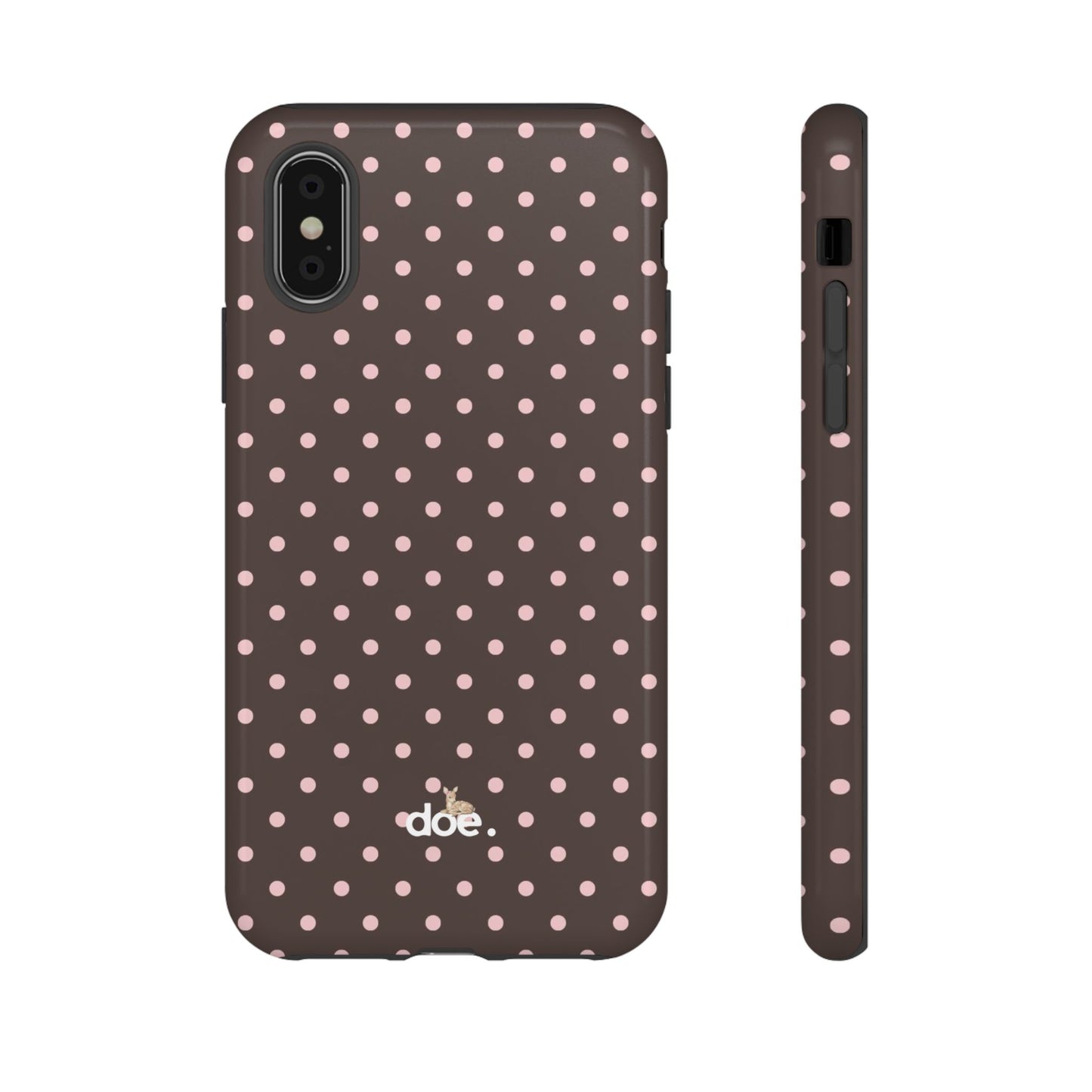Brown Polka Dot iPhone Case