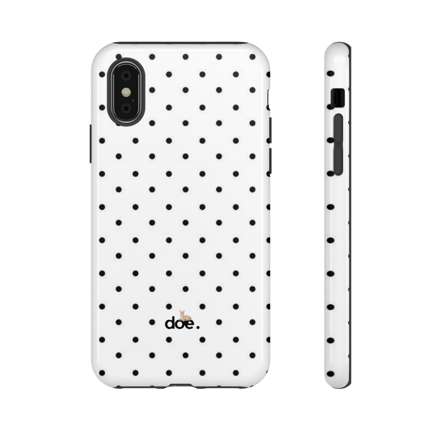 White Polka Dot iPhone Case