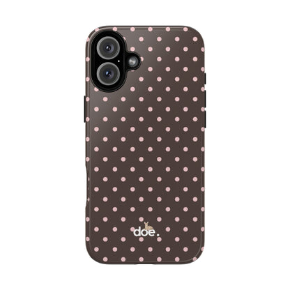 Brown Polka Dot iPhone Case