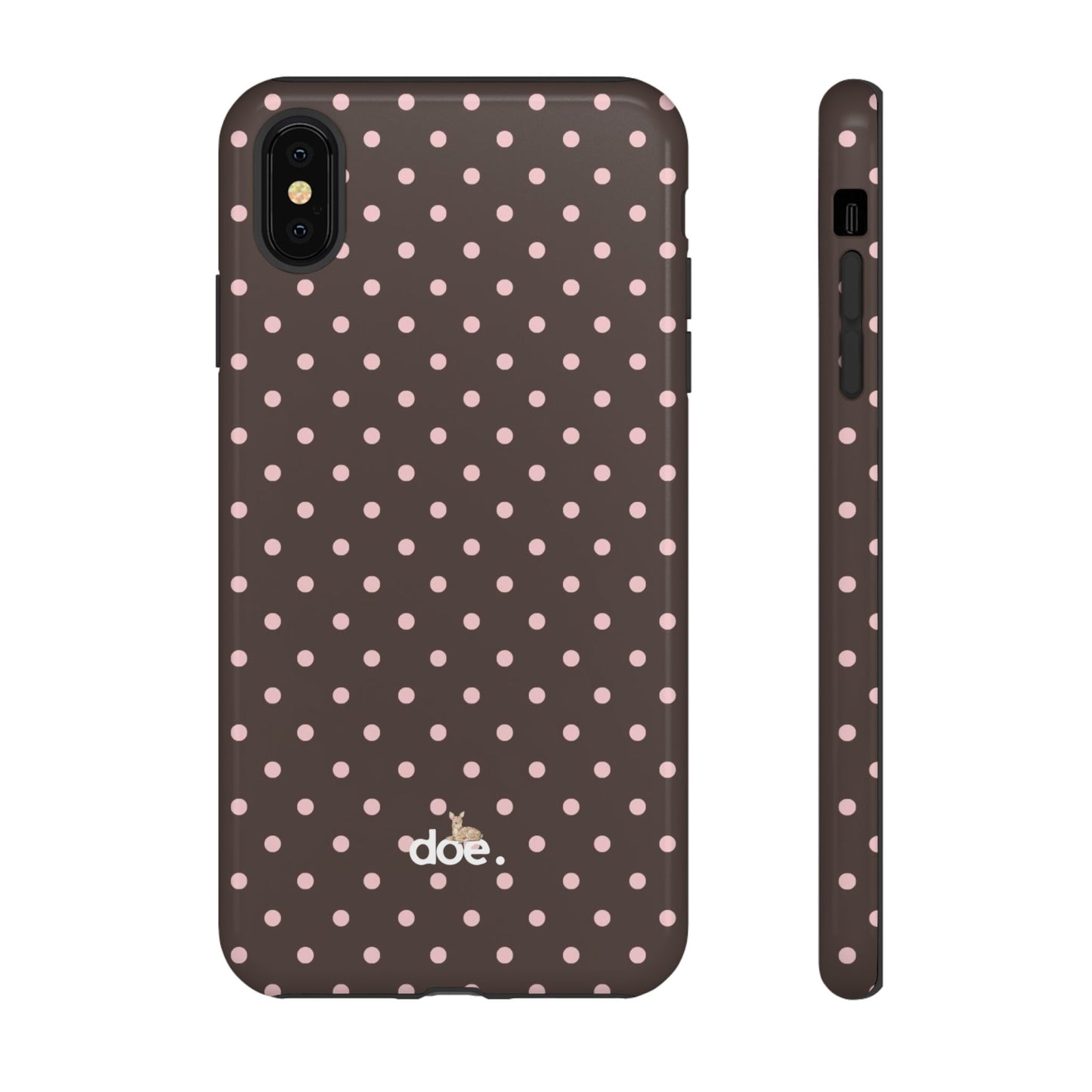 Brown Polka Dot iPhone Case