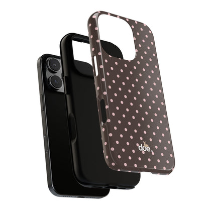 Brown Polka Dot iPhone Case