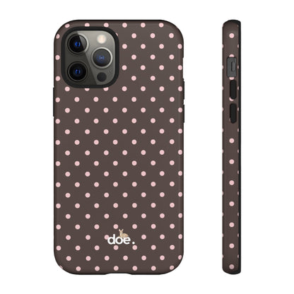 Brown Polka Dot iPhone Case