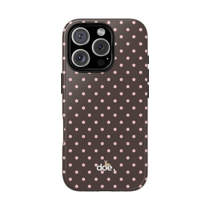 Brown Polka Dot iPhone Case