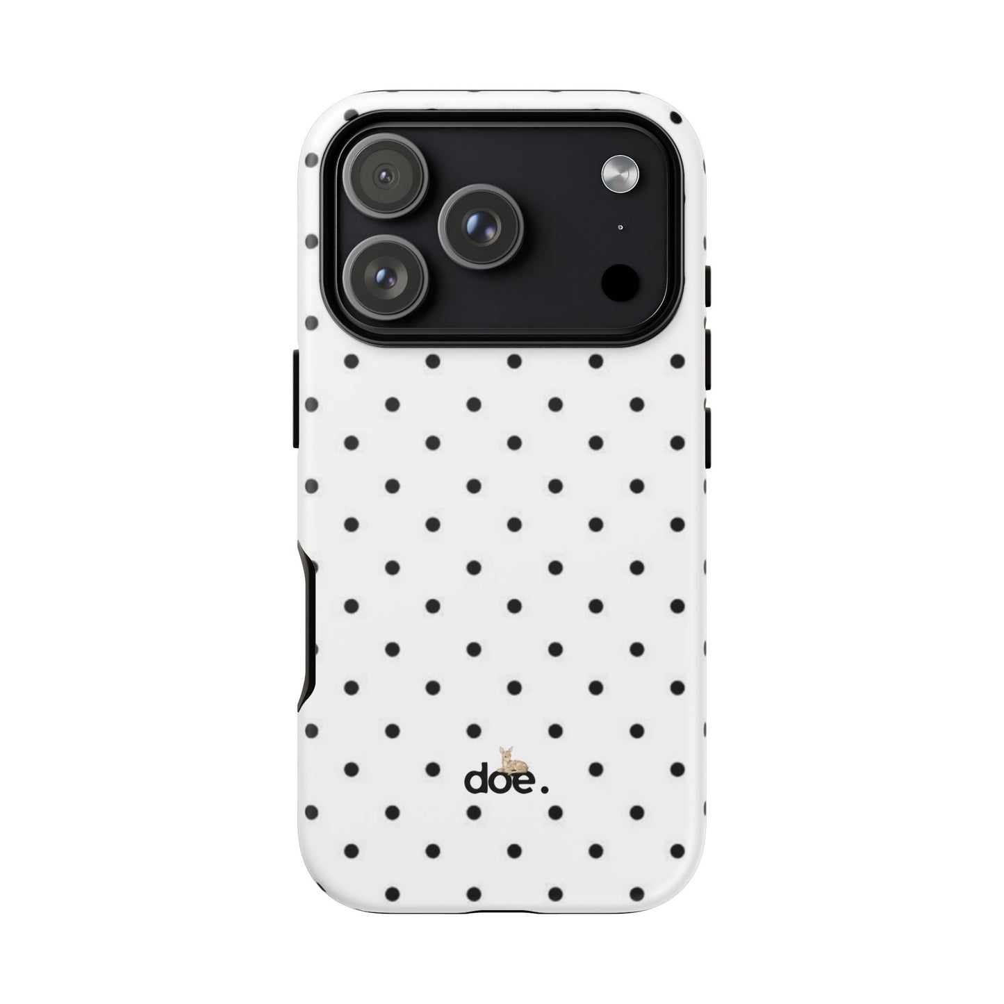 White Polka Dot iPhone Case