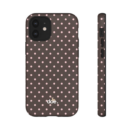 Brown Polka Dot iPhone Case